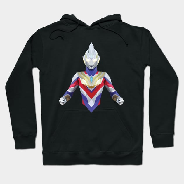 Ultraman Trigger Multi-Type (Low Poly Art) Hoodie by The Toku Verse